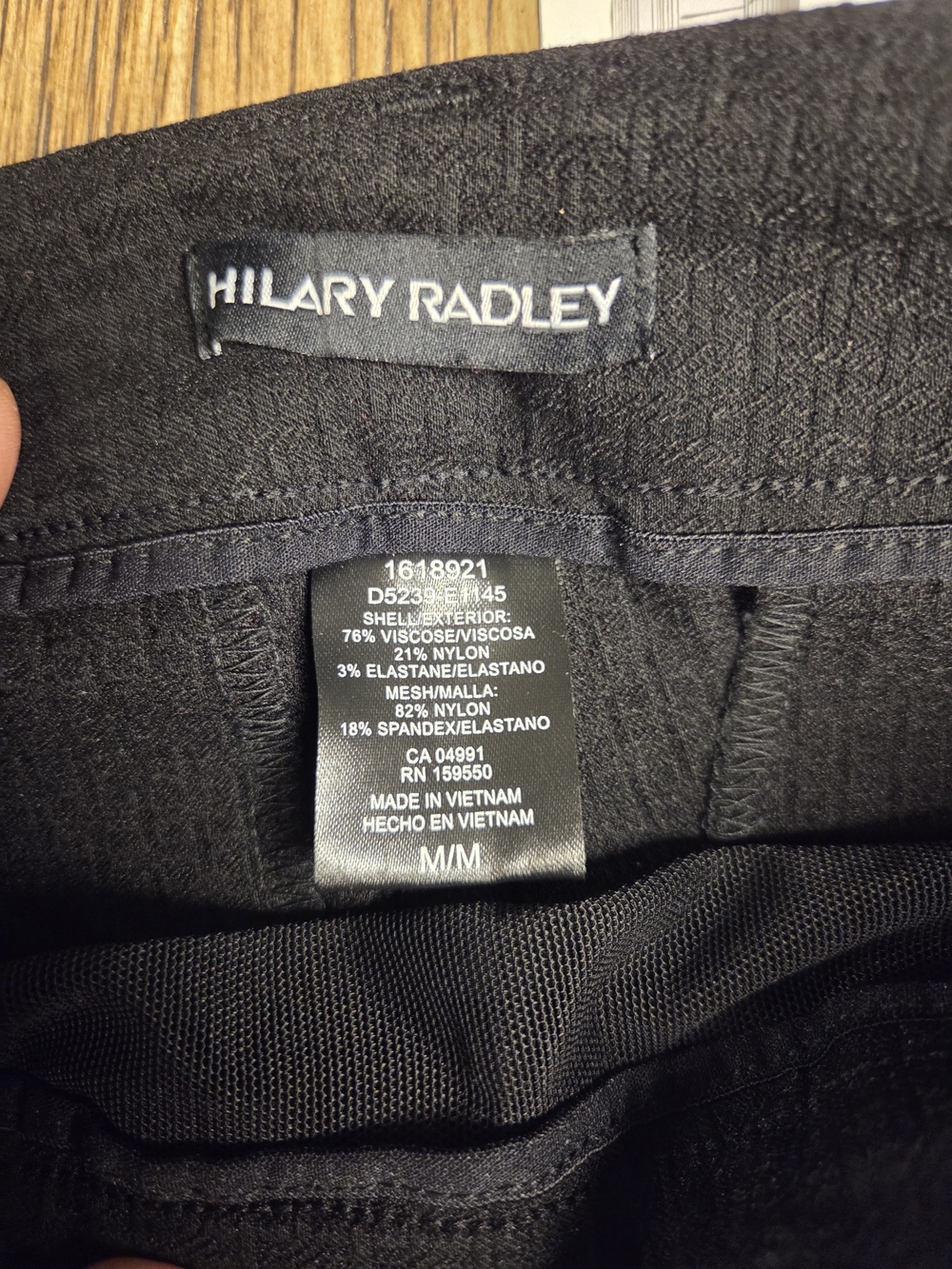 Hilary Radley Black Straight-Leg Dress Pants